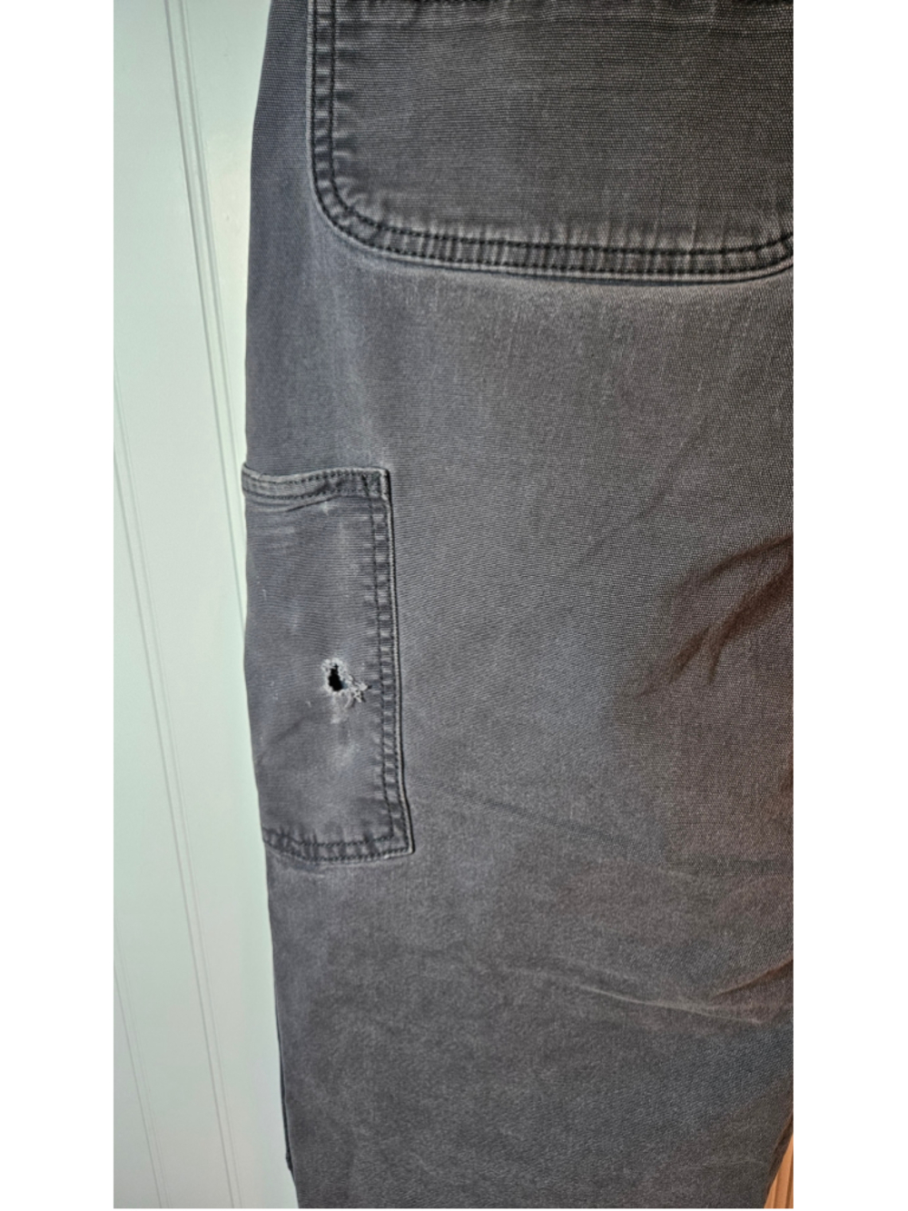 Carhartt BN2802-M Rugged Flex Double Knee Utility Work Pants Gray Relaxed Fit M - Picture 6 of 10